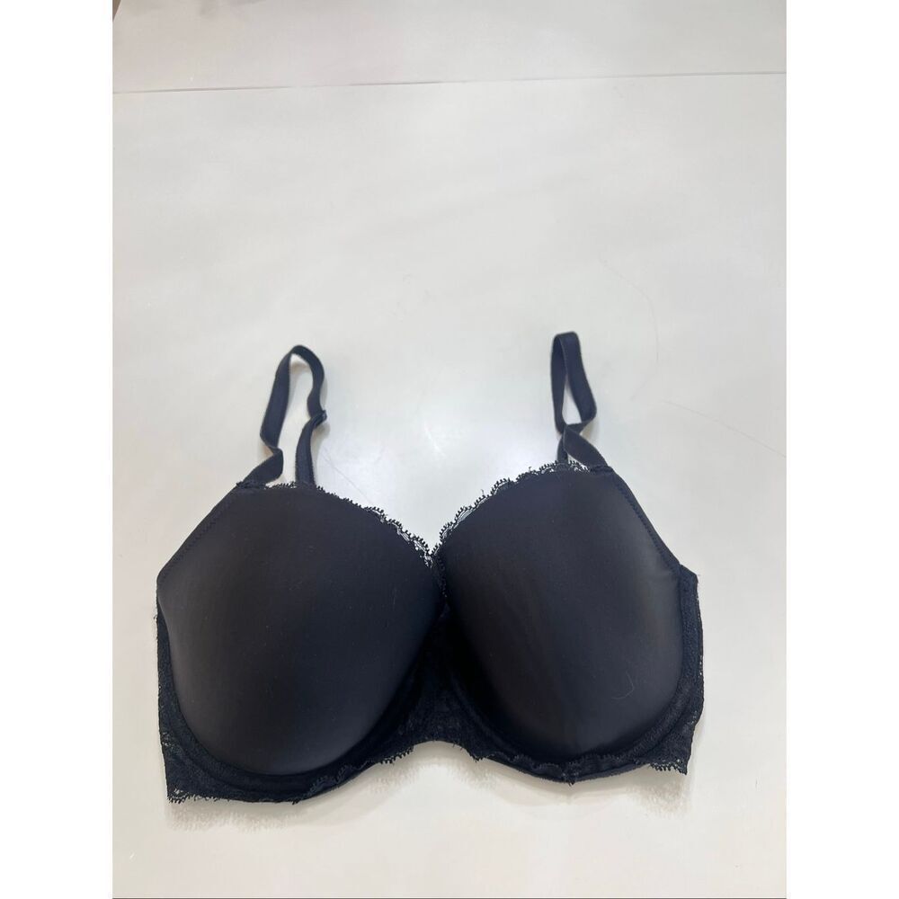 Victoria's Secret Women's Lace Trim Dream Angels Lined Demi Buste Black Sz 32DDD